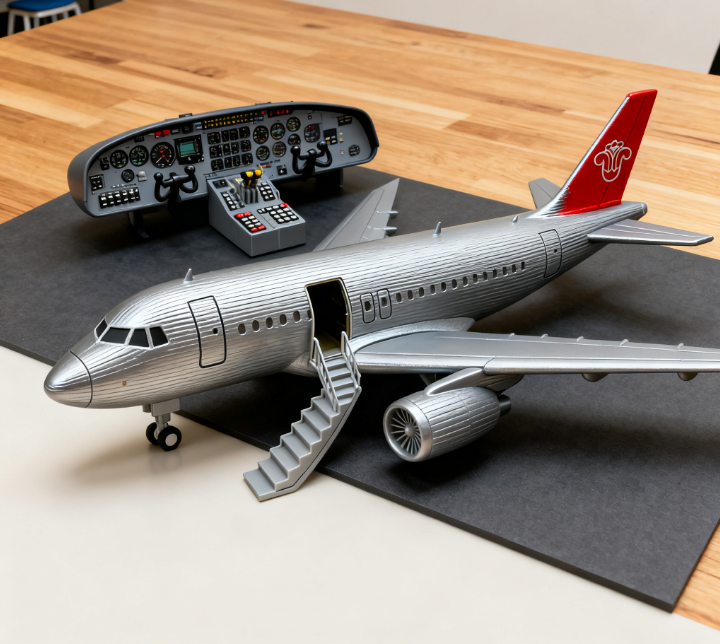 aircraft model cockpit replication