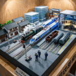custom model train track scenery