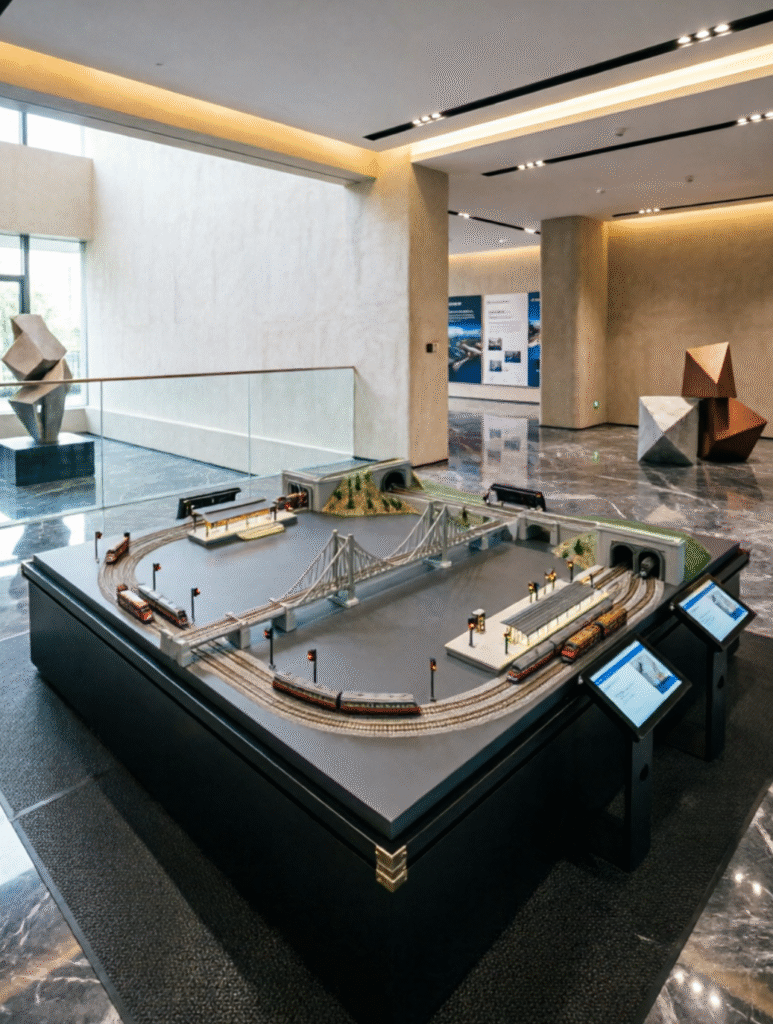 Custom Model Railroad Layout Scene 