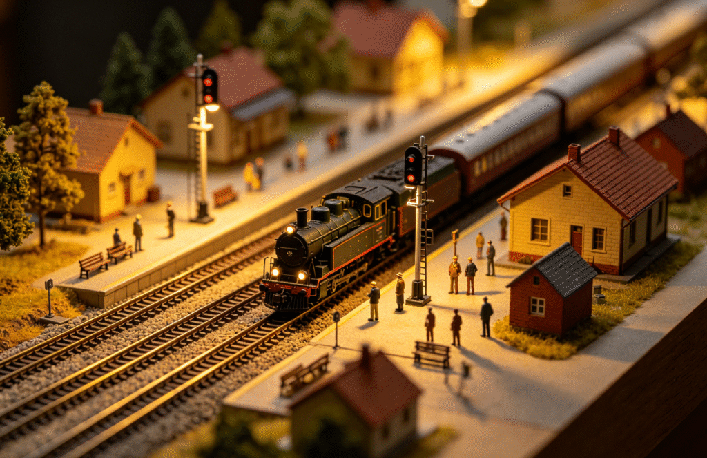 custom N scale model railroad layout
