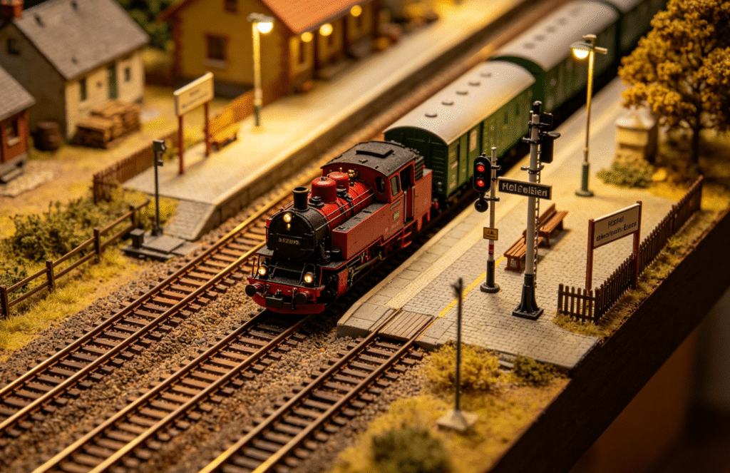 custom N scale model railroad layout
