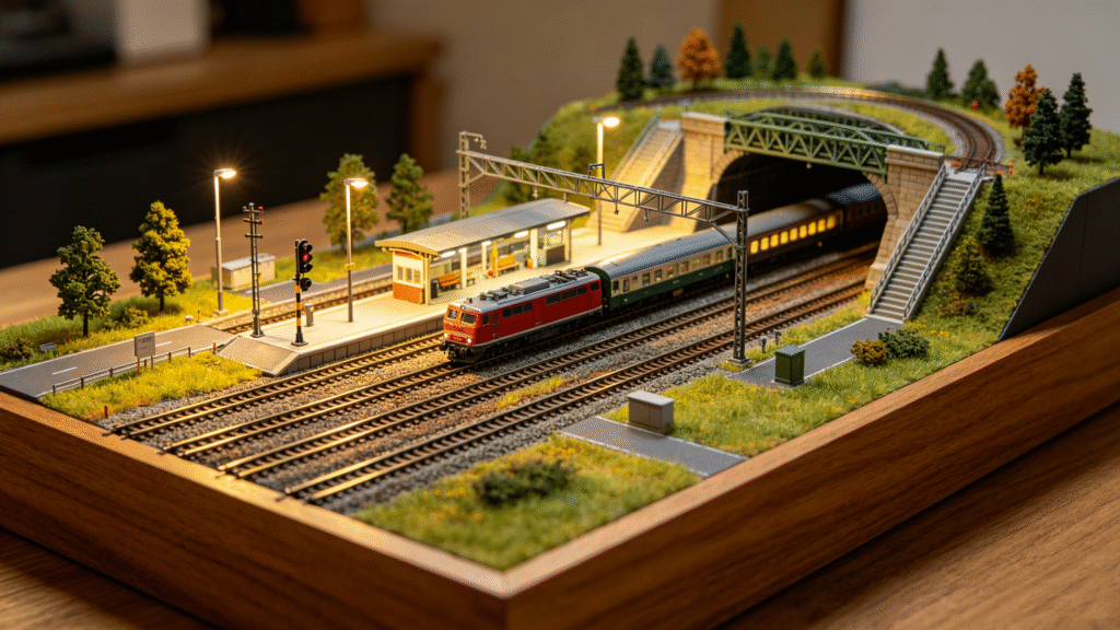 Custom Model Railroad Layout Scene 